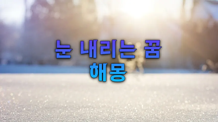 눈 내리는 꿈해몽