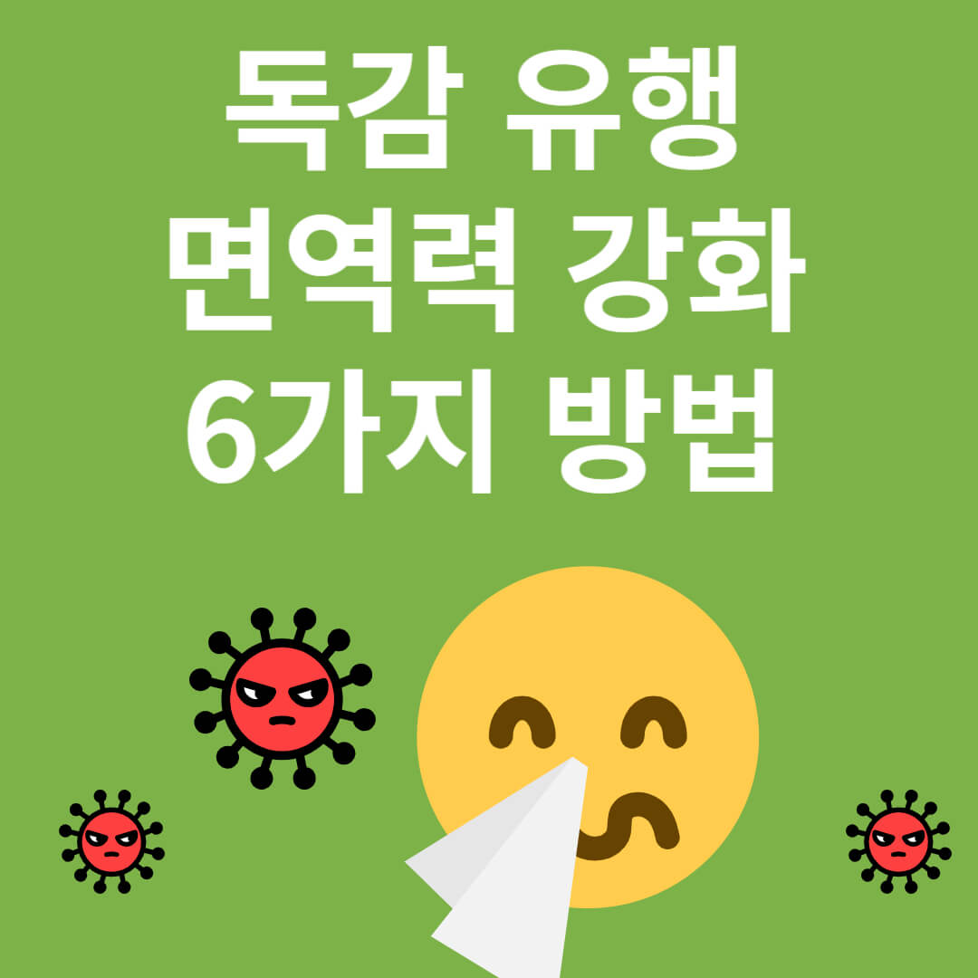 독감 유행, 면역력 강화 6가지 방법