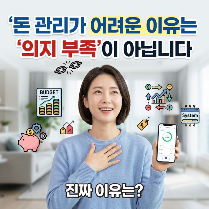돈 관리가 어려운 이유는 의지 부족이 아닙니다