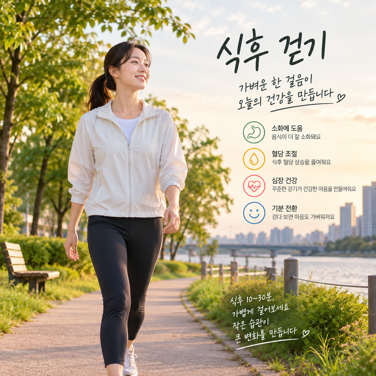 식후 걷기 이미지