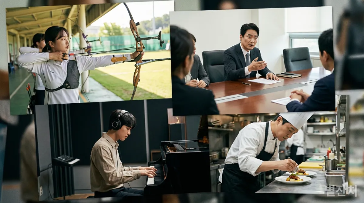 각자의 분야에서 성공한 한국 인물들의 집중된 모습