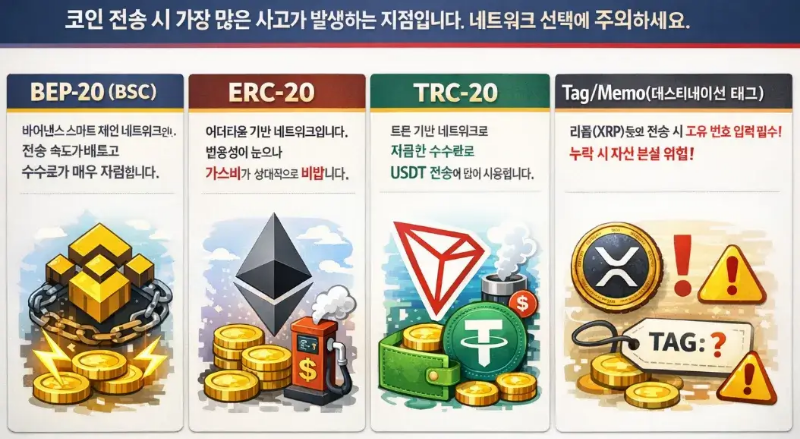 코인 입출금 및 네트워크 보안