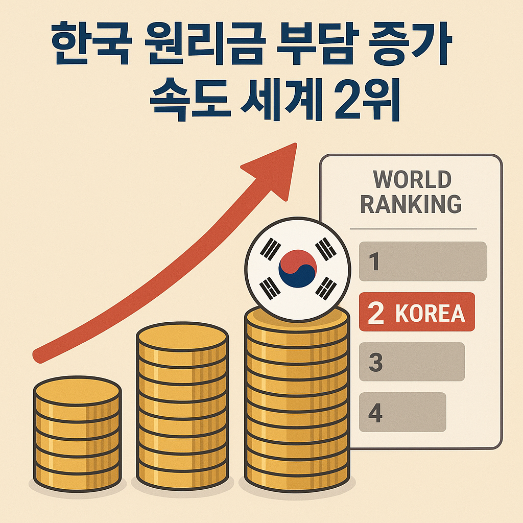 원리금 상승률 세계2위 표현한 이미지