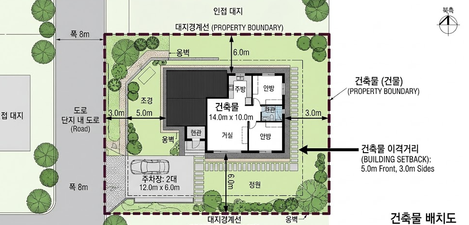 100평 샀는데 가장자리는 못 쓴다? 도면 깎아먹는 '대지 안의 공지'