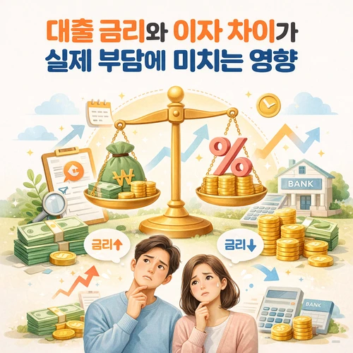 대출 금리와 이자 차이가 실제 부담에 미치는 영향 썸네일