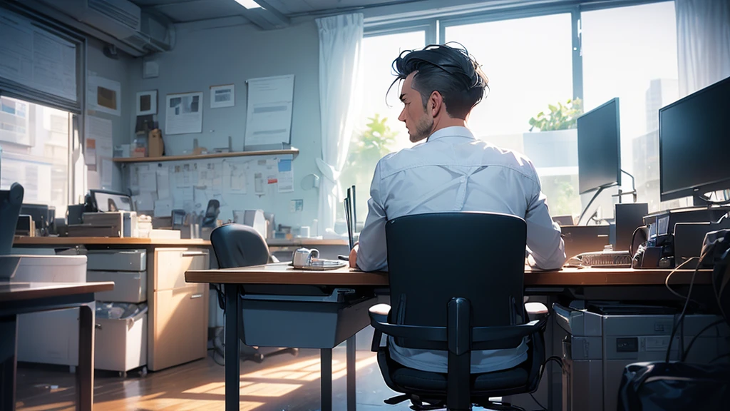 부업하는 남자의 이미지