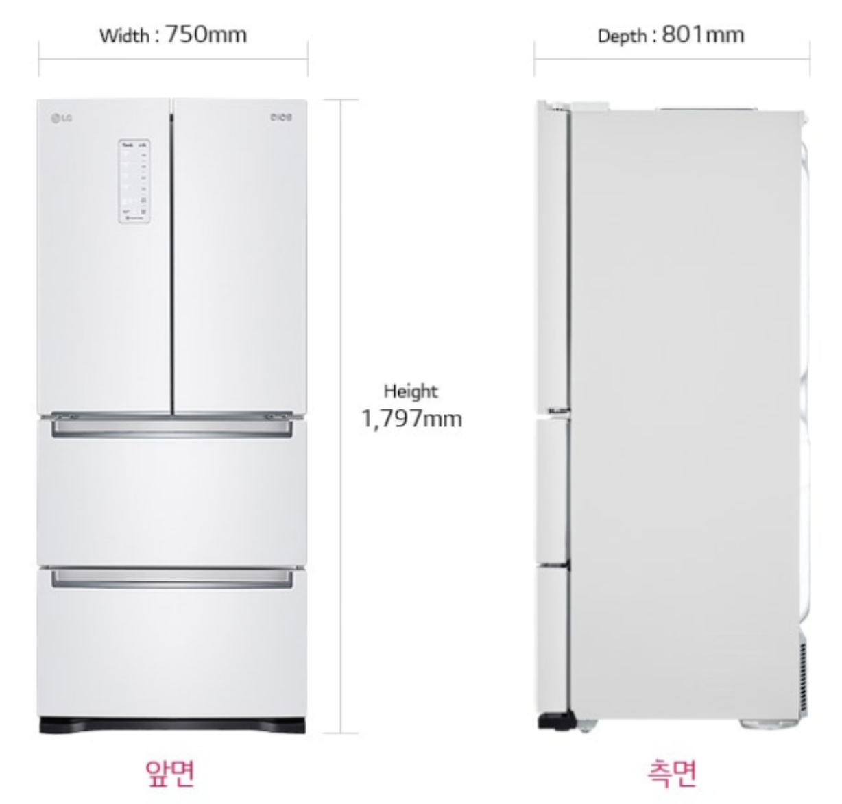 LG 디오스 김치냉장고 사진입니다.