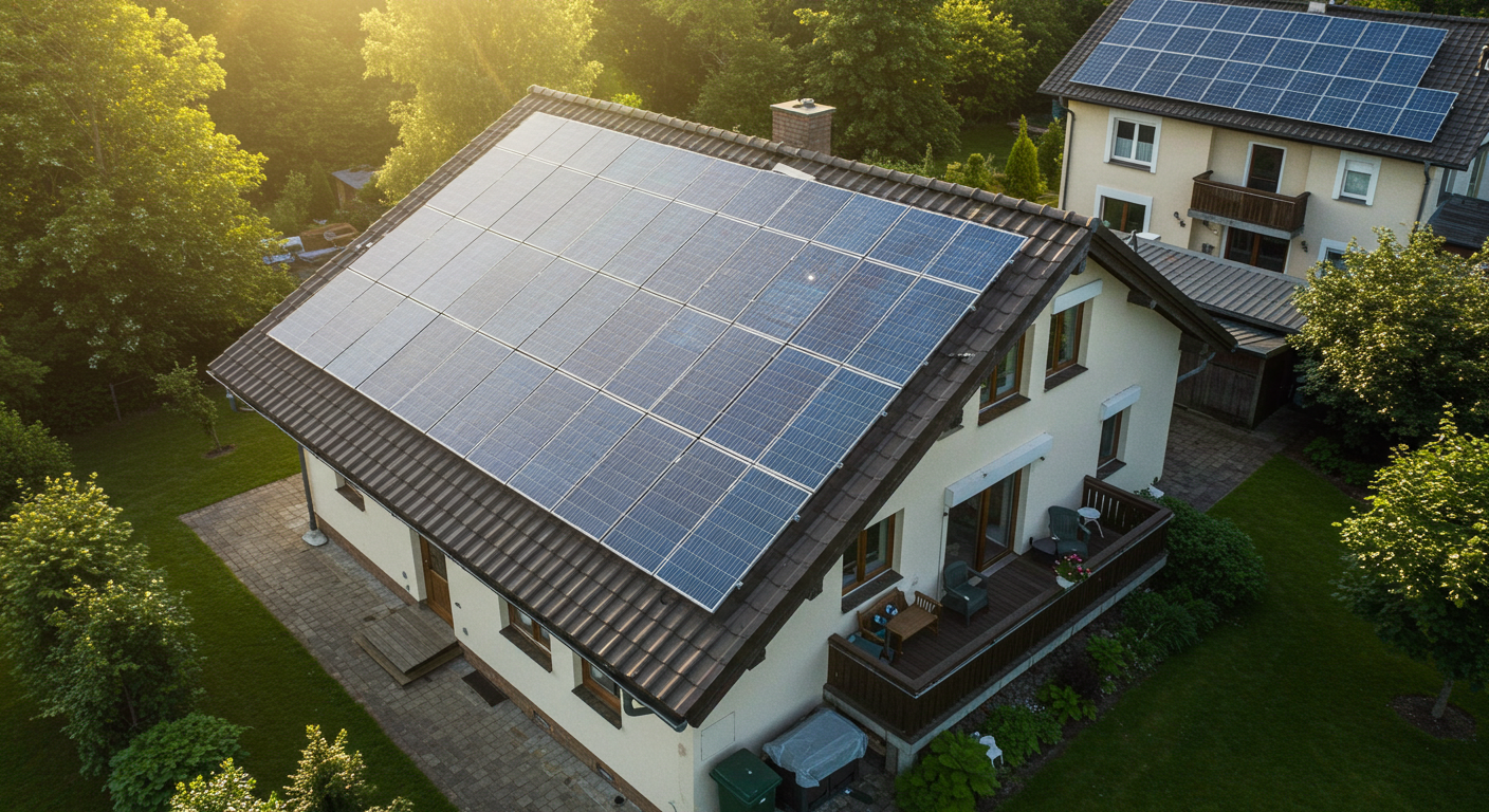 태양광 패널 설치주택