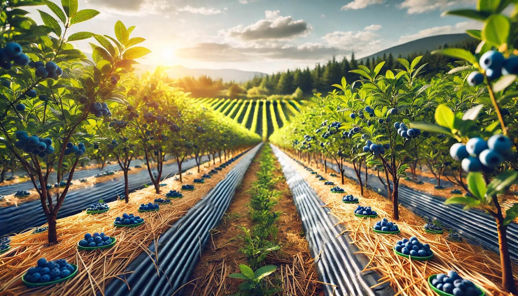 스마트 팜 기술로 재배 하고 있는 블루베리