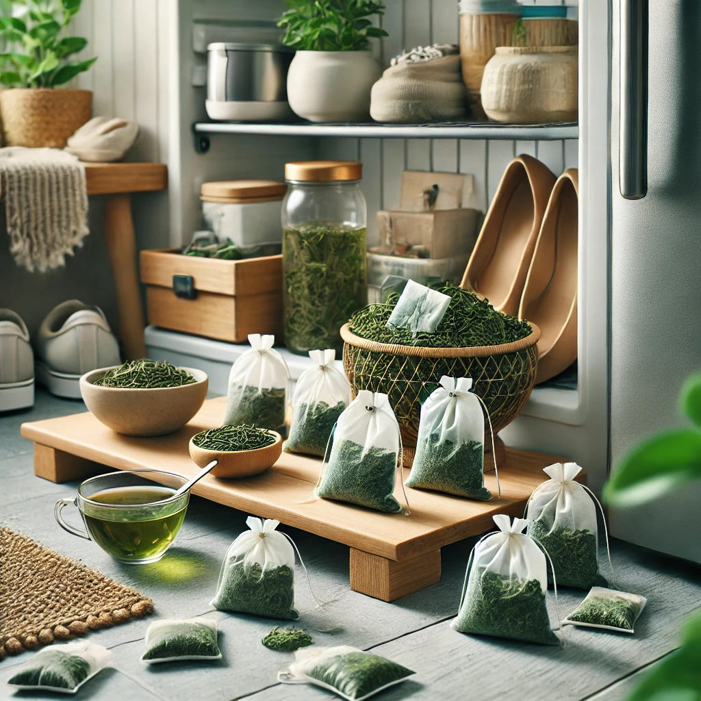 녹차 티백으로 냄새 제거하기