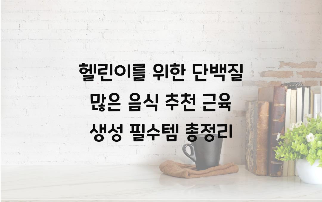 헬린이를 위한 단백질 많은 음식 추천! 근육 생성 필수템