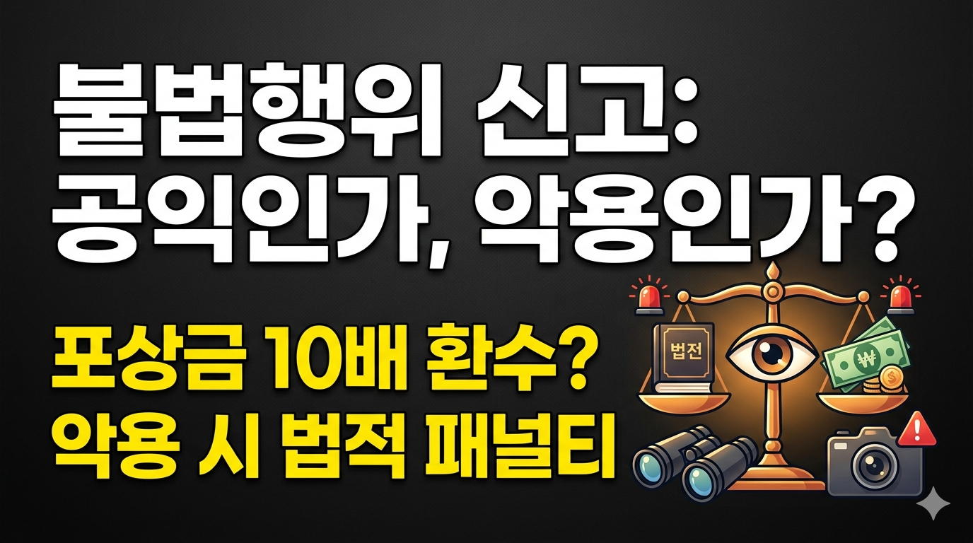 불법행위 신고 : 허위신고처벌, 악용 시의 패널티