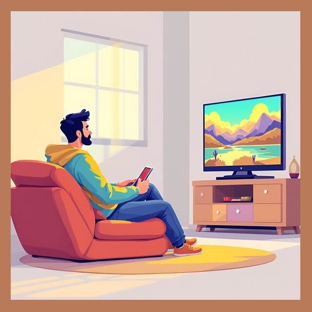 TV-보는-남자-일러스트
