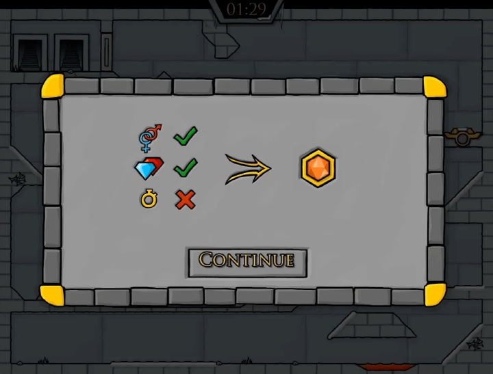 파이어보이-앤-워터걸-아이스템플-종료-화면