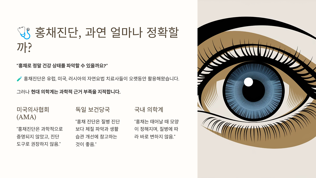 홍체진단 얼마나 정확할까