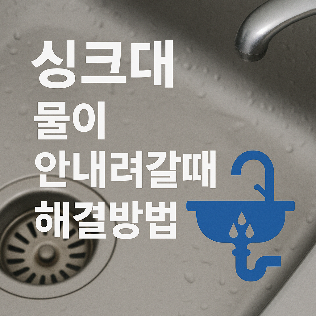 싱크대 물이 안내려갈 때? 집에서 바로 해결하는 6가지 방법
