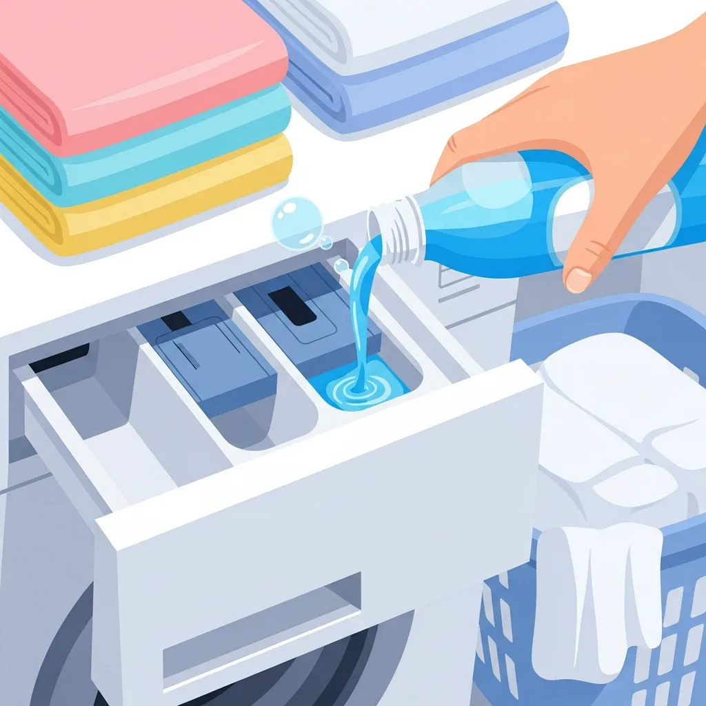 섬유유연제를 투입하는 세탁 과정