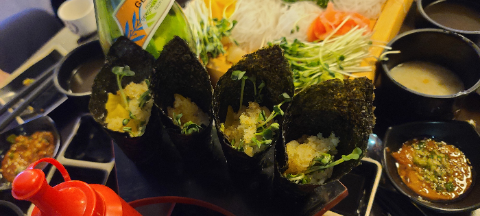 분당맛집 므금역맛집 물고기자리 숙성회 회맛집 무한리필 내부 일본식분위기 자리세팅 김마끼