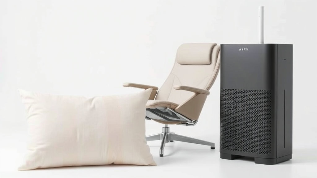 베게,수면의자,공기청정기 사진