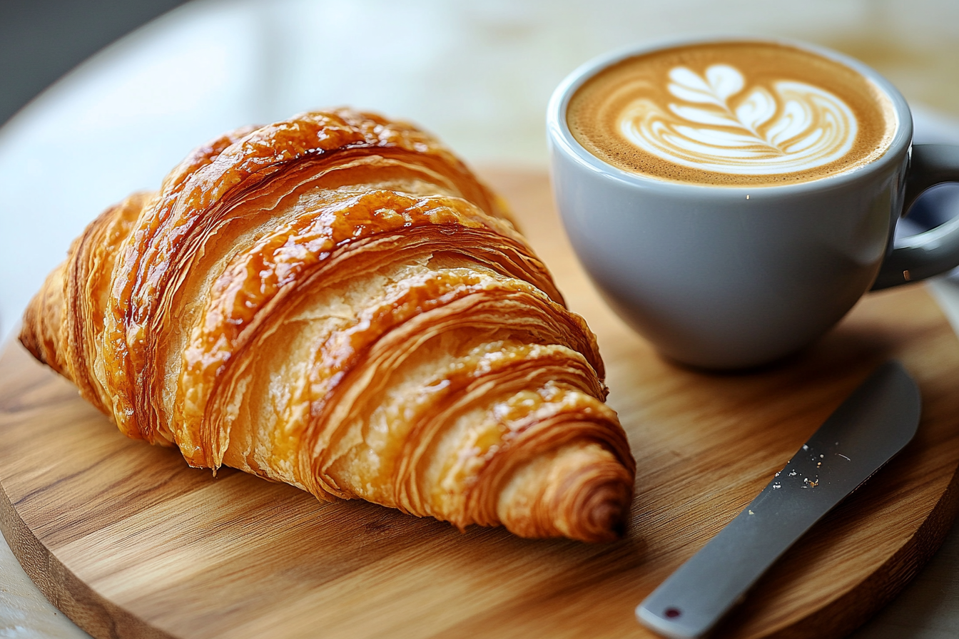 크루아상과 라떼 페어링
