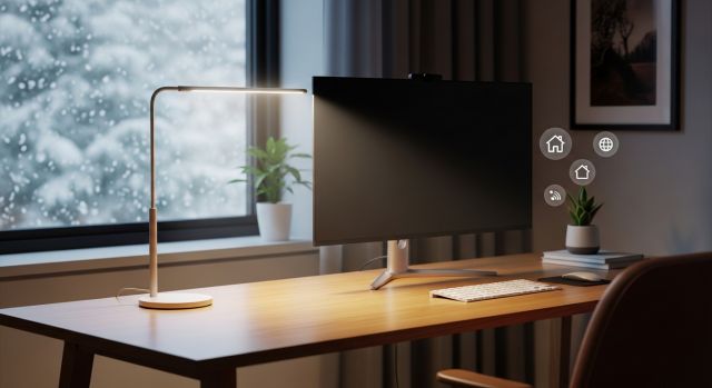 2026년 최신 AI 기술과 스마트 홈 연동 기능이 탑재된 시력 보호 모니터 조명 스탠드