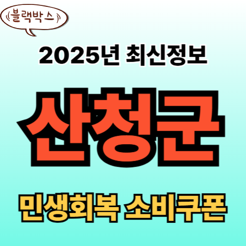 산청군 민생회복 소비쿠폰 신청 완벽 가이드