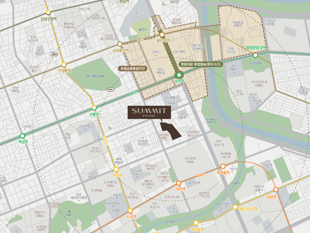 푸르지오써밋입지환경