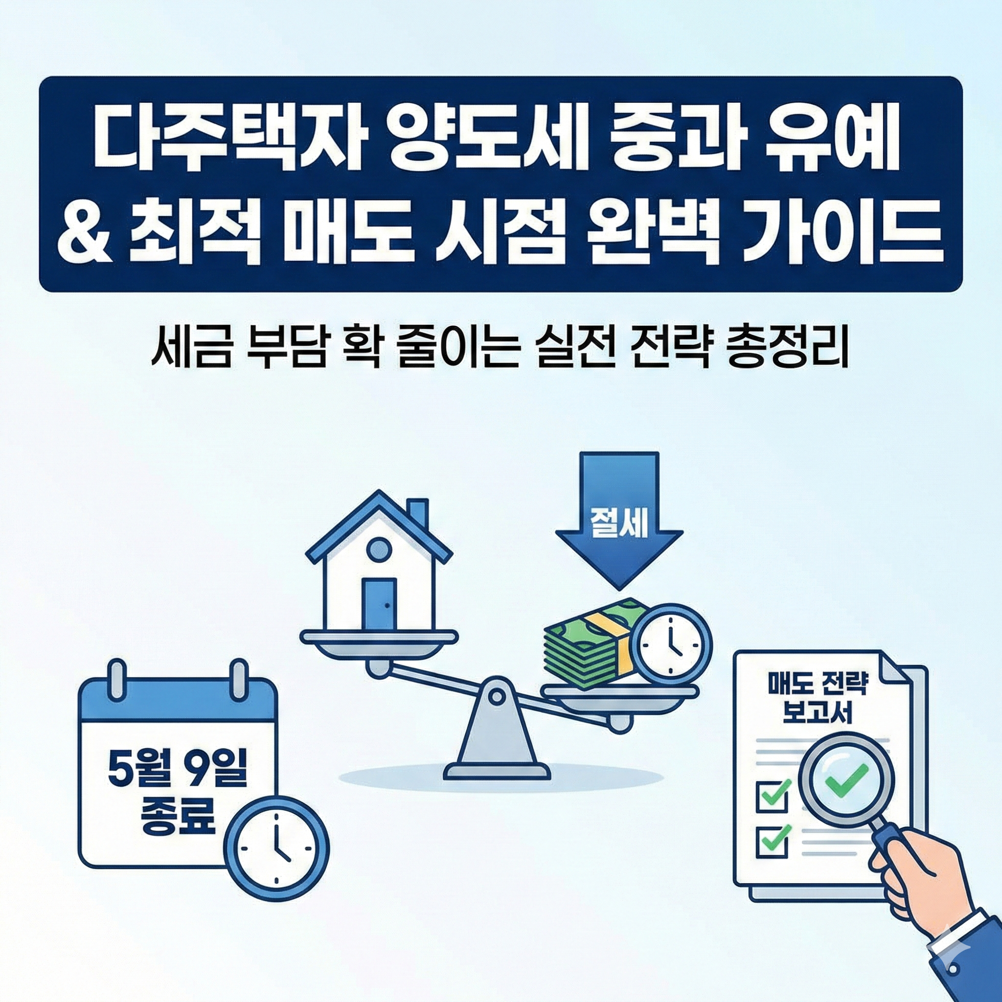 다주택자 양도소득세 중과 유예 혜택과 유리한 매도 시점 결정 가이드