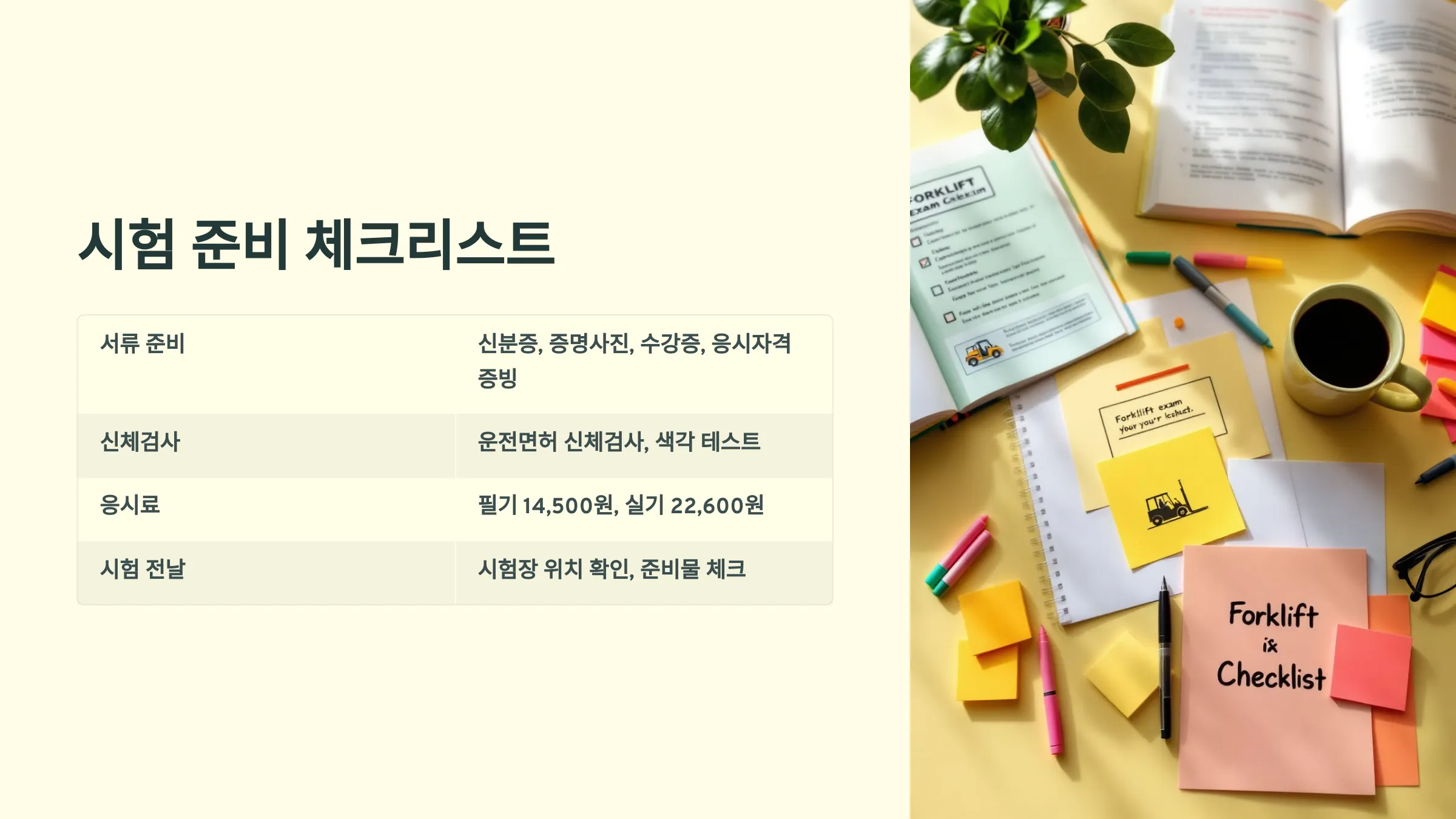 지게차 운전기능사 필기 실기 기출문제 국비지원 국민내일배움카드 시험일정 교육기관 학원