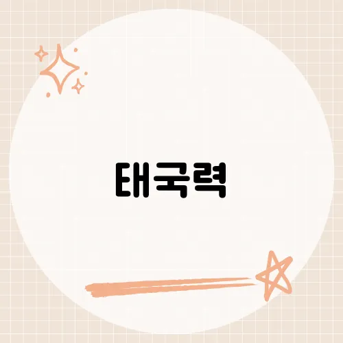 태국력, 태국의 독특한 달력과 시간 계산법 알아보기​