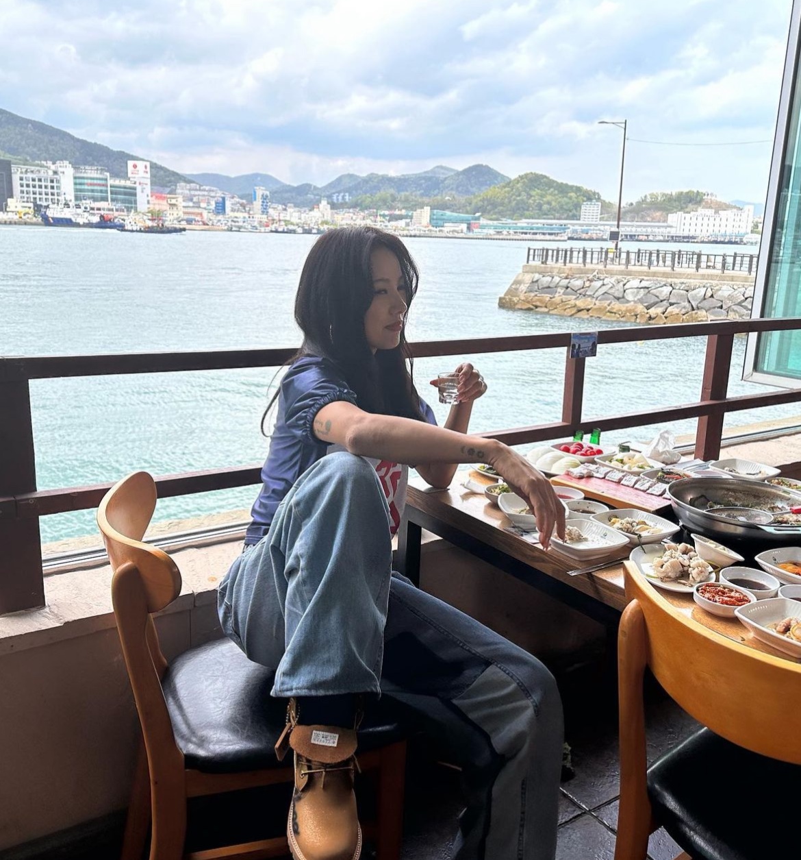 이효리 착석 사진