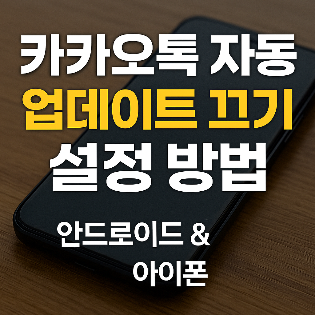 카카오톡 자동 업데이트 끄기 설정 방법