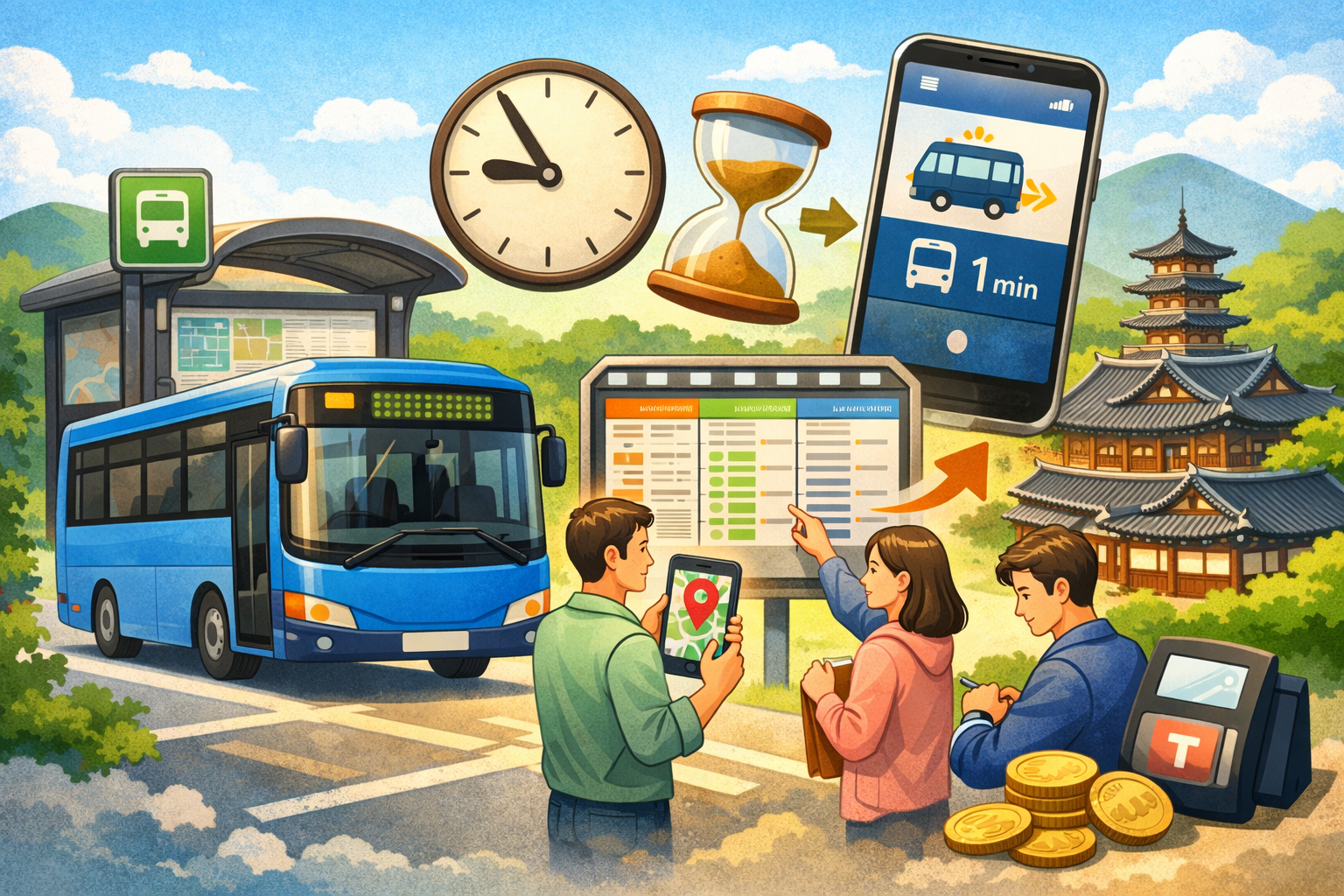 전주 시내버스 시간표 확인 방법 총정리｜요금&middot;환승시간&middot;실시간 도착정보 관련 사진