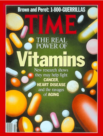 &lt;TIME&gt; 지 &#39;the real power of vitamins&#39; 표지기사 사진