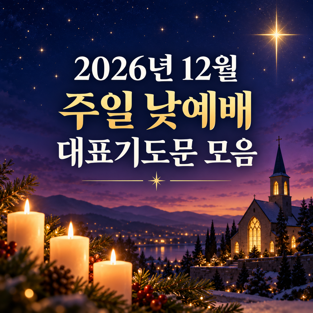 2026년 12월 주일 낮예배 대표기도문 모음