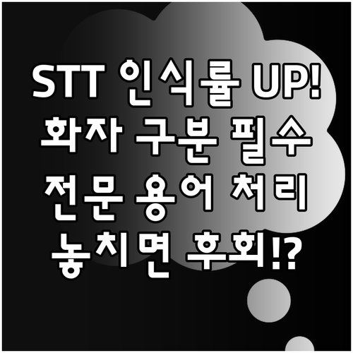 STT 변환 인식률 극대화 화자 구분..