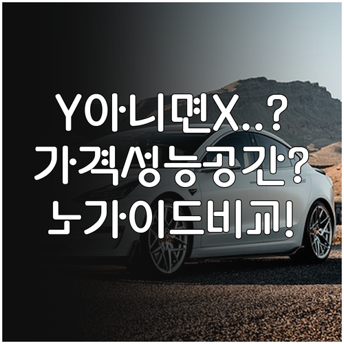 모델Y 모델X 선택 가이드 없이 비교..