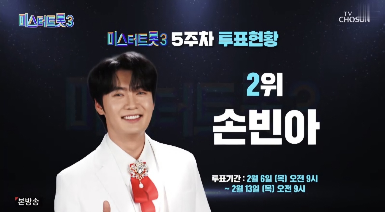 미스터트롯3 8회 5주차 대국민 투표결과 순위