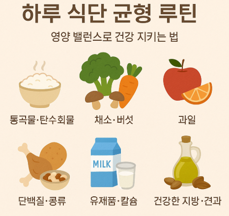 하루 식단 균형 루틴 – 영양 밸런스로 건강 지키는 법