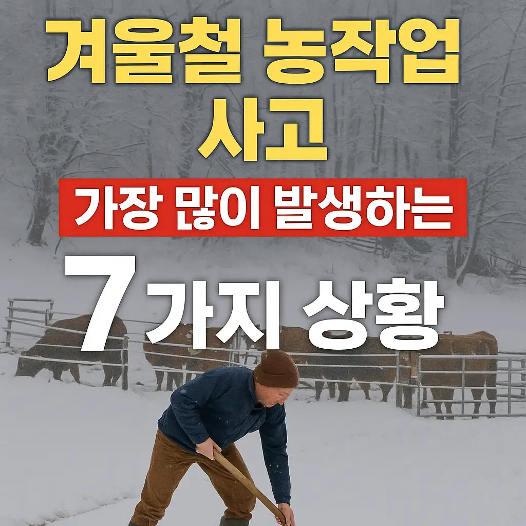 겨울철 농작업 사고 가장 많이 발생하는 7가지 위험 상황