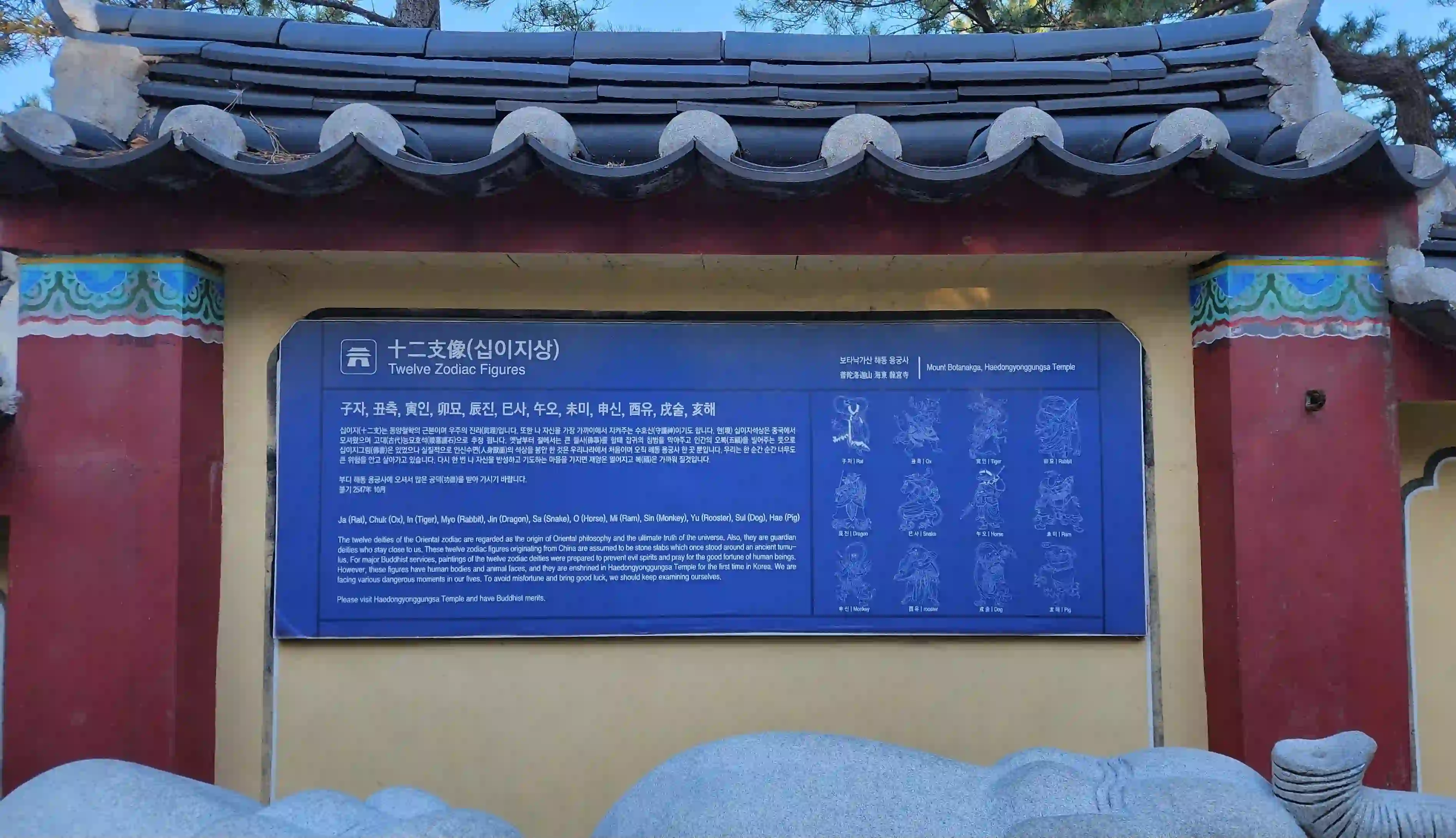 십이지상 안내문