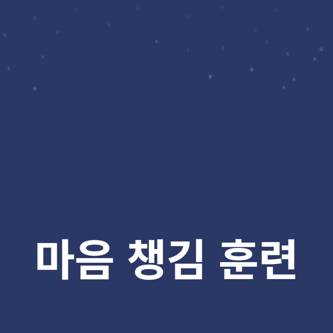 스트레스 해소와 집중력 향상을 위한 마음 챙김 훈련 가이드