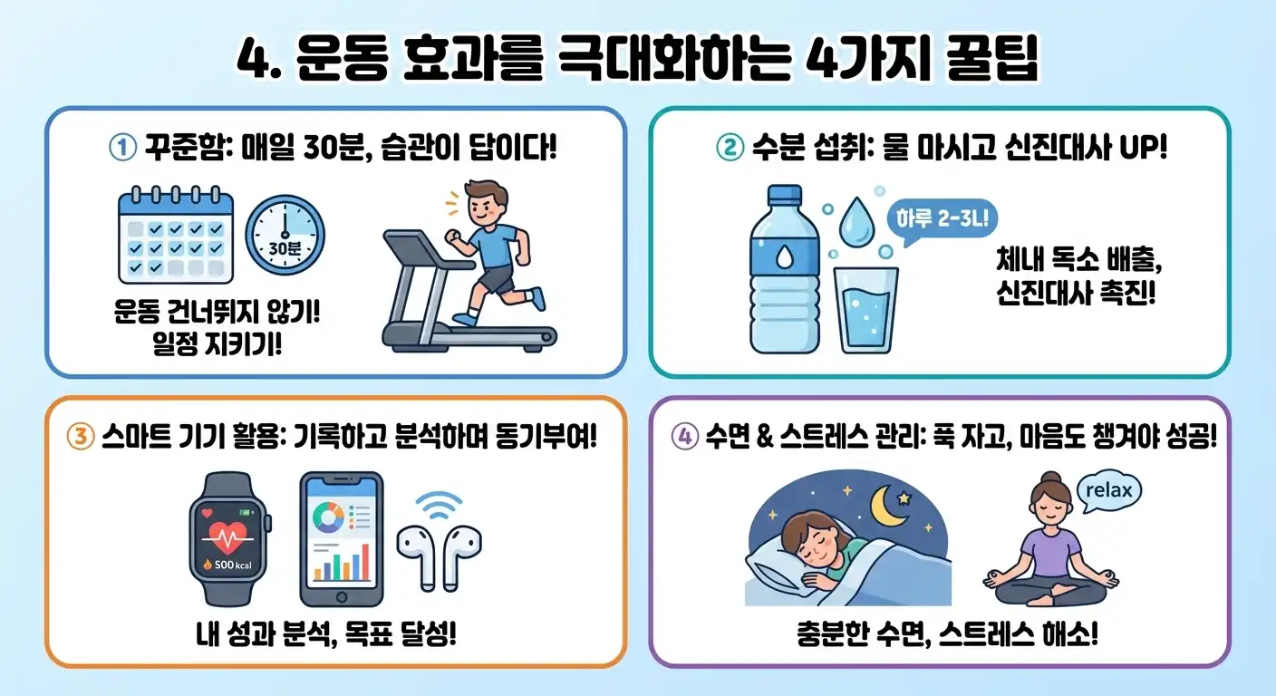 운동 효과 극대화 4가지