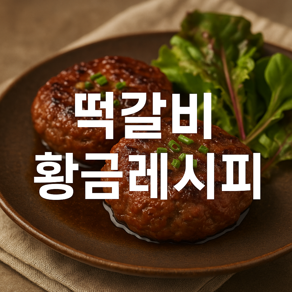 떡갈비 황금레시피