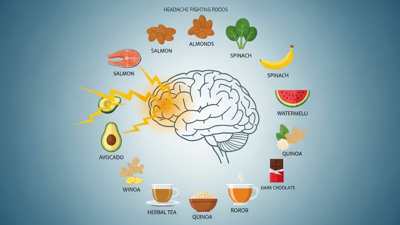 지긋지긋한 두통, 약 대신 먹으면 좋은 식품 10가지