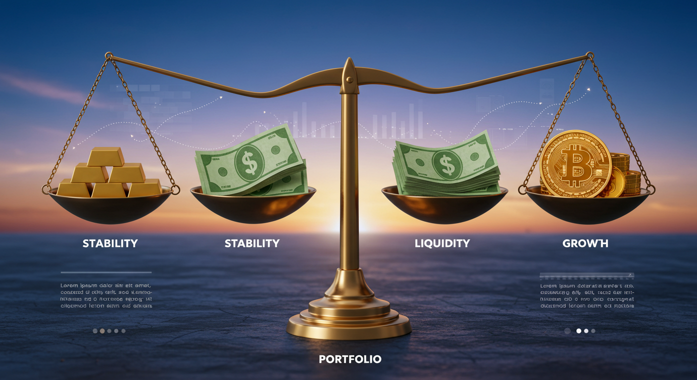 "결론: 위기 속 자산 방어 전략은 조합과 분산"에 대한 이미지입니다.