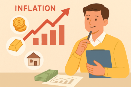 인플레이션을 고민하는 청년