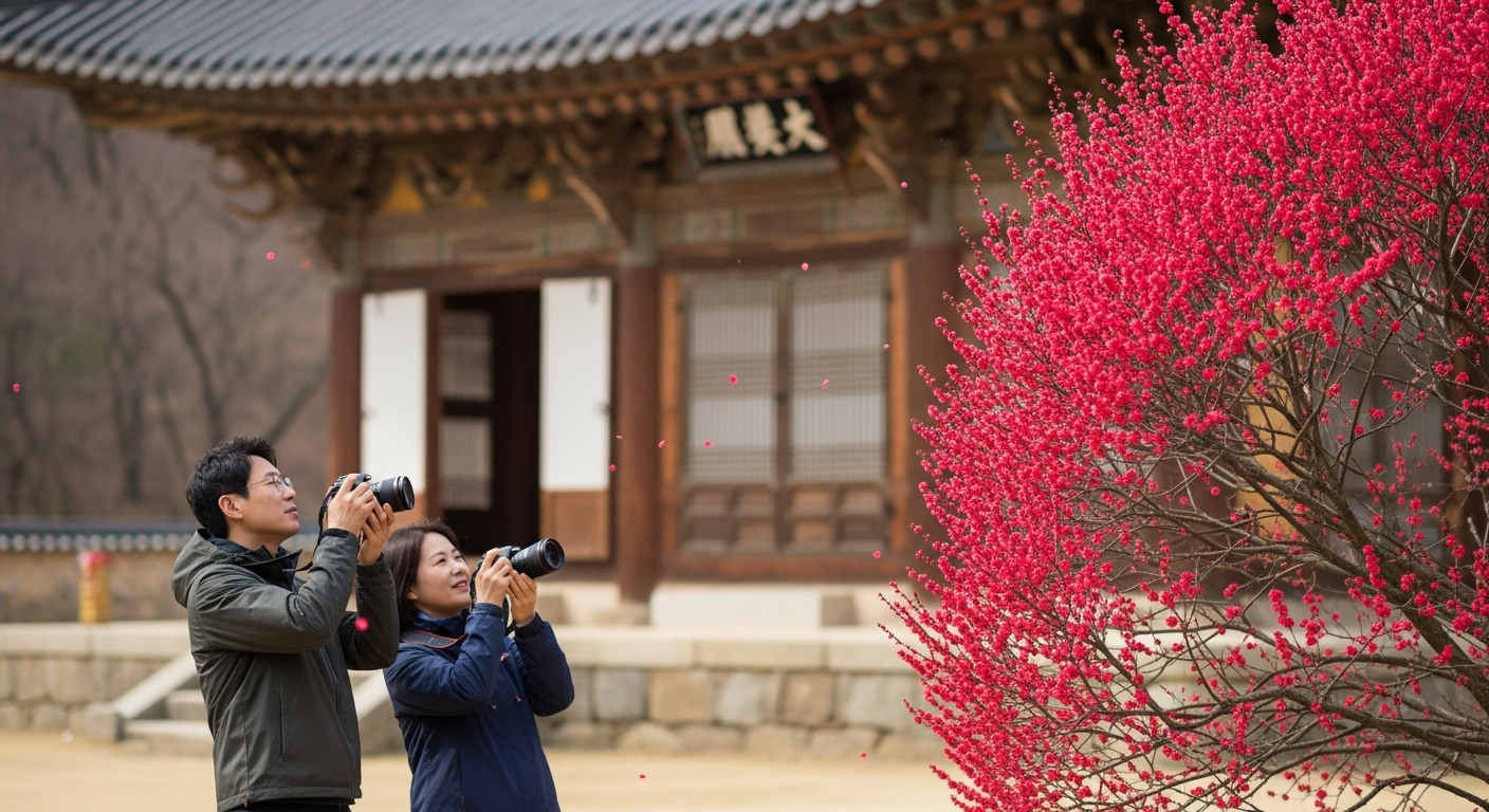 홍매화 우담바라