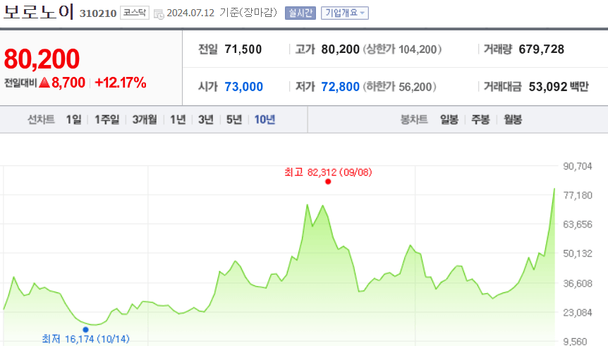 보로노이 주가