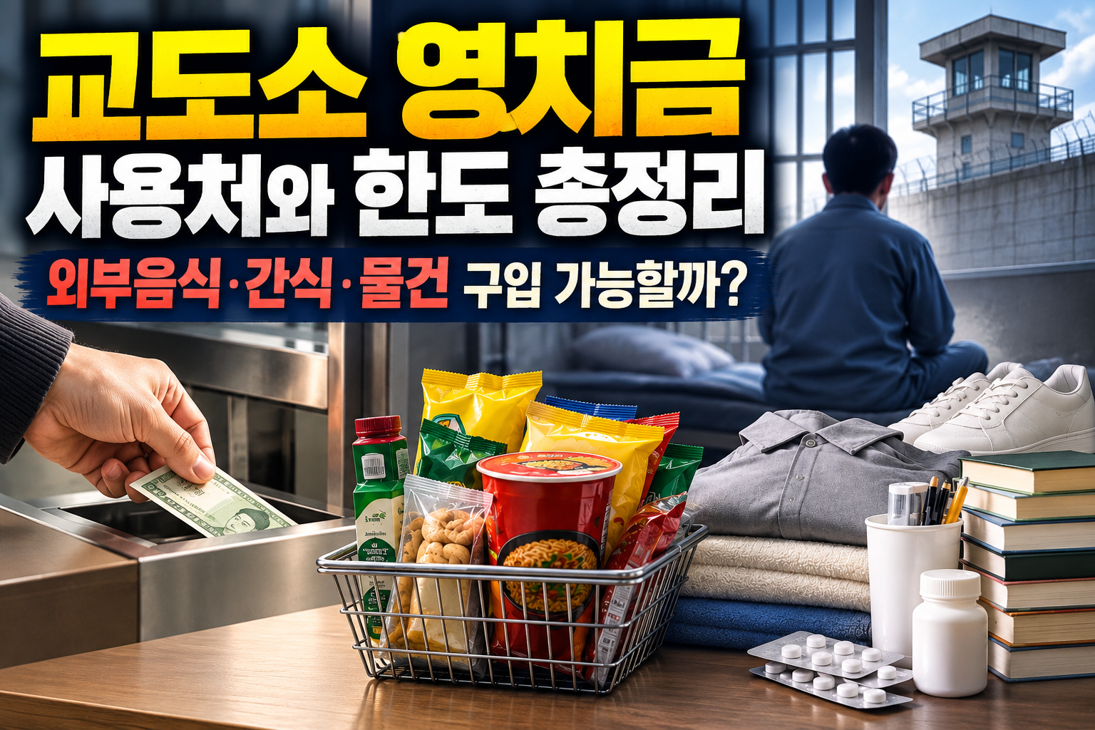 교도소 영치금 사용처와 한도 총정리|외부음식·간식·물건 구입 가능할까? 관련 사진